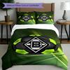 3pcs Duvet Cover Set (1*Duvet Cover + 2*Pillowcase, Without Core), Borussia Monchengladbach Print Bedding Set, Bedroom Decor, All‑Season, Birthday Gif