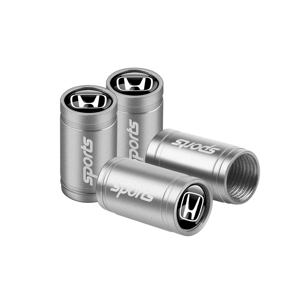 AAAKY1 4Pcs Car Metal Logo Wheel Stem Air Valve Caps Tire Dust Cover For Honda Civic 10 11th Gen Hrv Jazz City Fit Accord 7 Crv Odyssey