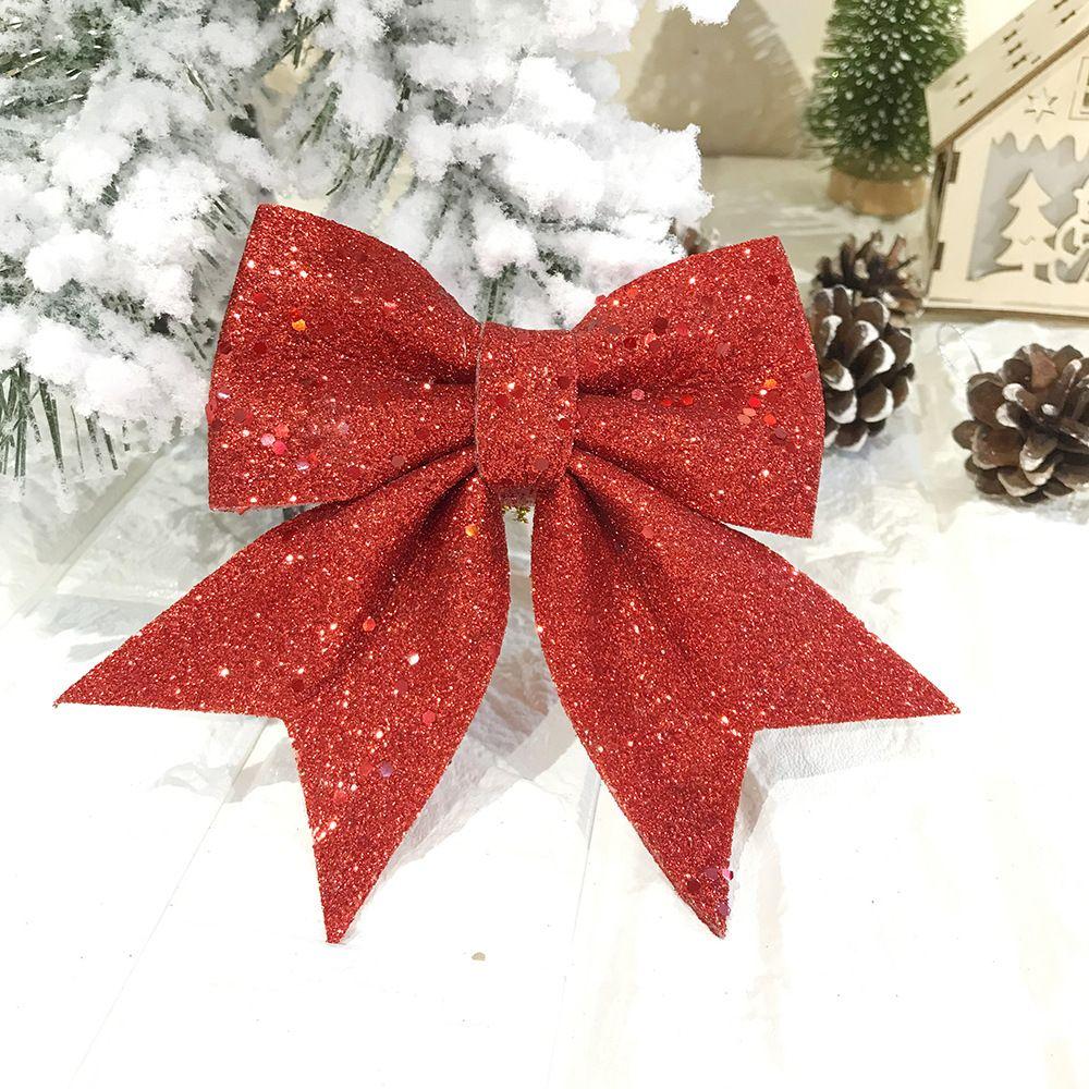 Hanging Decoration Pearl Cotton Gold Powder Bowknot Large Gold Shiny Bow Christmas Bow Big Bow-Tie