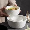 Frosted Rock Texture Ceramic Bowl - Heat-Resistant, Light Luxury, Flat Bottom, Straight Edge, Ideal for Rice, Soup, or Noodles