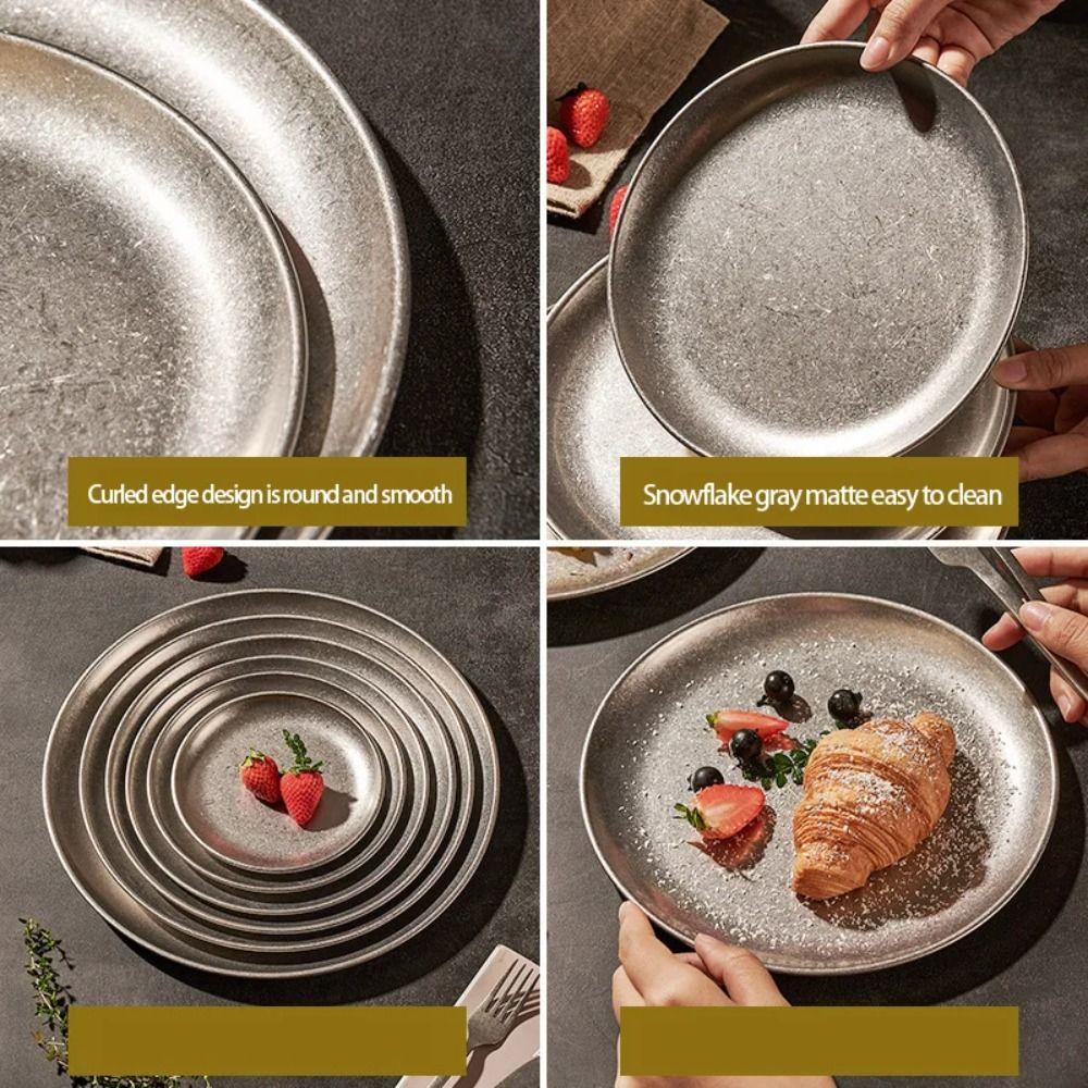 Vintage Sushi Plate Classical Storage Tray Kitchen Organizer Steak Plate  Hotel Table