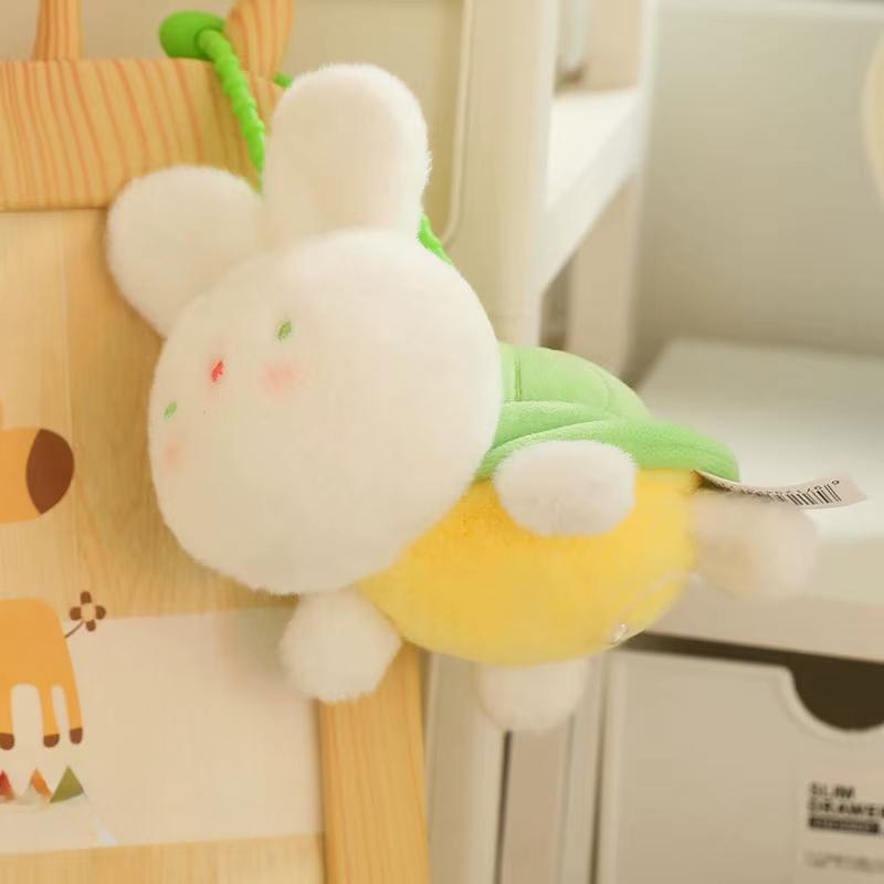 Мультяшный милый кролик черепаха плюшевый тяни за провод хвост виляет плюшевый брелок сумка кулон автомобильный брелок для ключей девочка подарок на день рождения