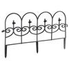 12X Płotek Ogrodowy Czarny Border Palisada Obrzeże Trawnika Grządki 714 Cm