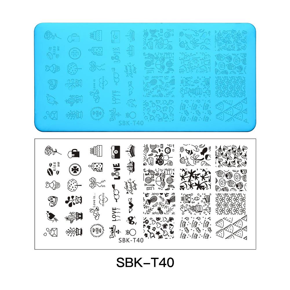 1 PC Nail Art Templates Stamping Plate Design Flower Butterfly Glass Temperature Lace Stamp Templates Plates Image Decor