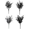 Artificial Eucalyptus Leaves Black Halloween Christmas Simulation Flowers and Plants Festival Decoration