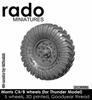 RAD Миниатюрный британский Morris Bofors Вес Деформация Набор шин 2 Шина Goodyear Напечатанные на 3D-принтере Громовые пластиковые детали для модели RDM35S21 1/35 C9/B (для модели)