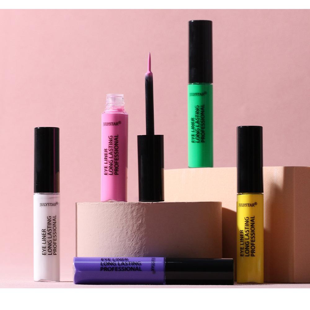 8-цветная подводка для глаз июльстар, цветная водостойкая, маслостойкая, нецветущая подводка для глаз