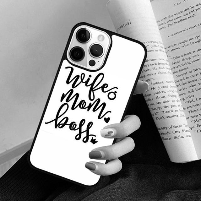 Чехол для телефона Жена Мама Босс Для iPhone 17 Air 16 15 14 Plus для apple 16 11 12 13 Pro Max coque