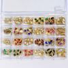 1 Box-Pre-made Nail Charm /Gems for 8 Best 3D Nail Supplies Bowknot/Crown /Glitter Rhinestones Nails Charms Diamonds