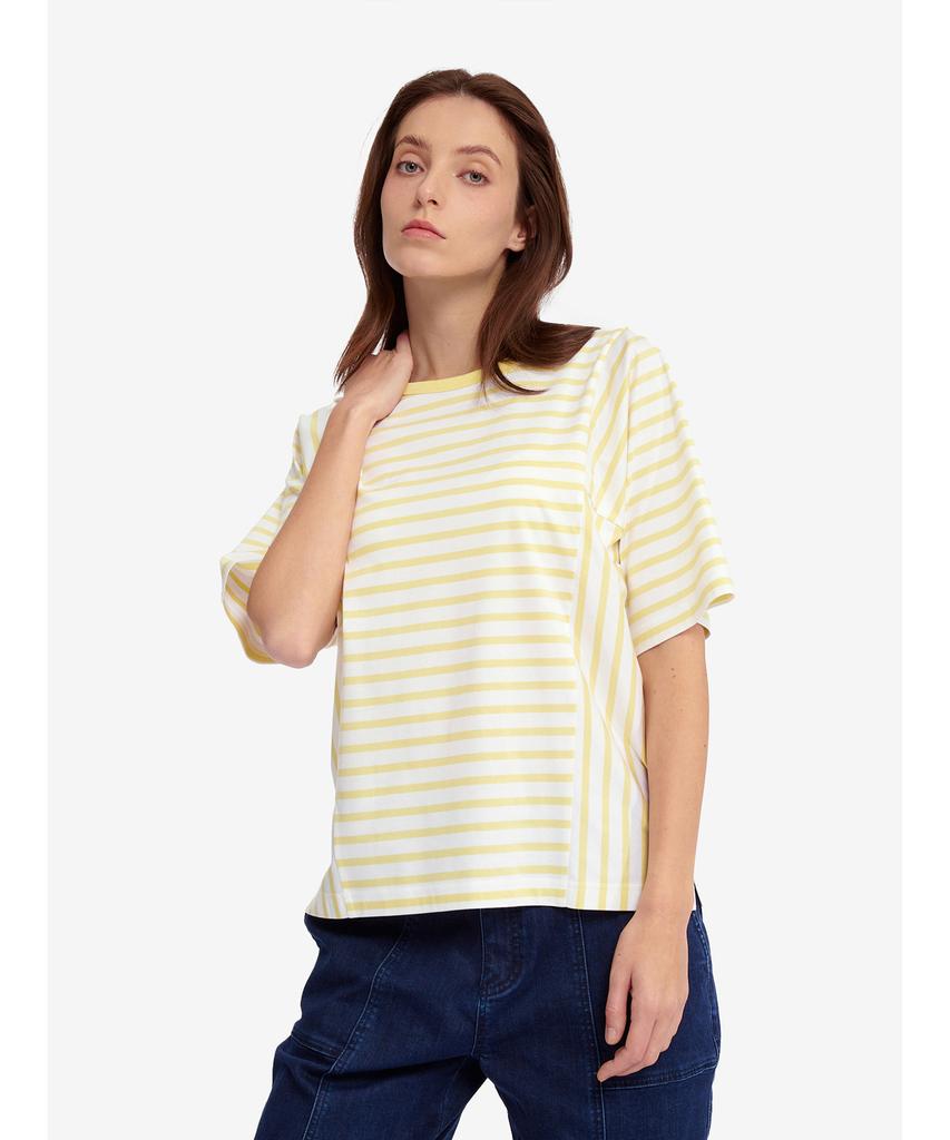 Aigle Women'S Striped Short Sleeve T-Shirt Aas25Wtsh021Mye