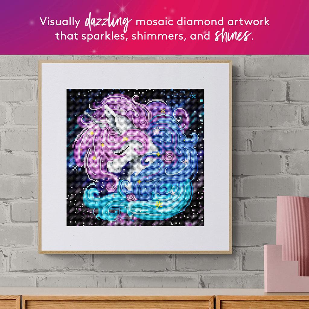 DIAMOND ART CLUB Aurora Unicorn Diamond Painting Kit Fantasy Diamond Canvas Round 5D Diamond Art Kit для взрослых и всех возрастов xx 13" 13" (33 33см)