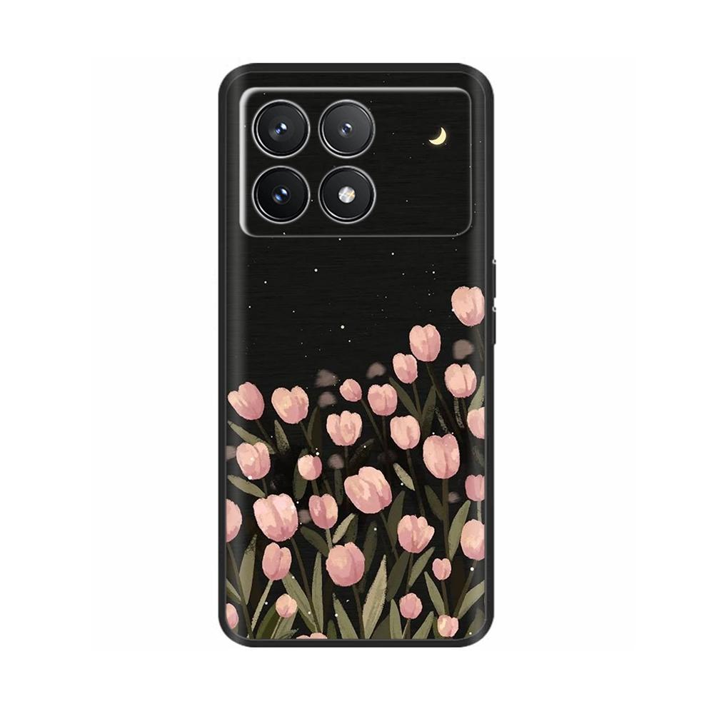 Для Xiaomi Poco F6 Pro Чехол Крышка Для Xiaomi Poco F6 Pro 5G Чехол для телефона Крутой Милый Мягкий Гладкий Жидкий Силикон Fundas Ракушки