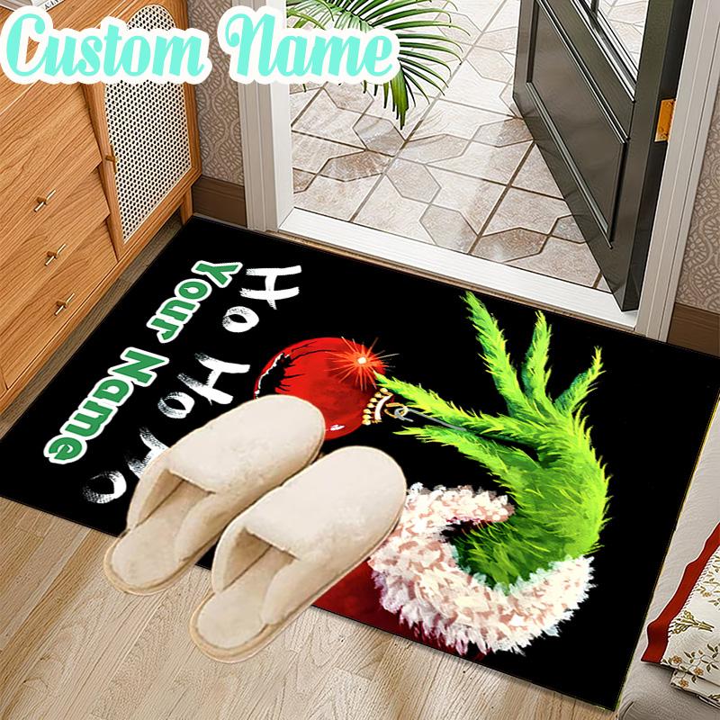 Custom Name Christmas Comfort Rug Office Rug Chair Mat Non Slip Carpet Rugs for Bedrooms Dining Room Living Room Home Decor gifts