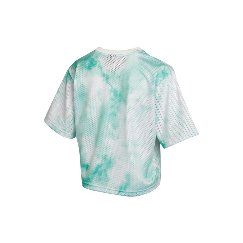 Nike Спортивная футболка Icon Clash Tie-Dye Print Mesh Breathable с короткими рукавами для женщин, топы, зеленый цвет CZ9325-342