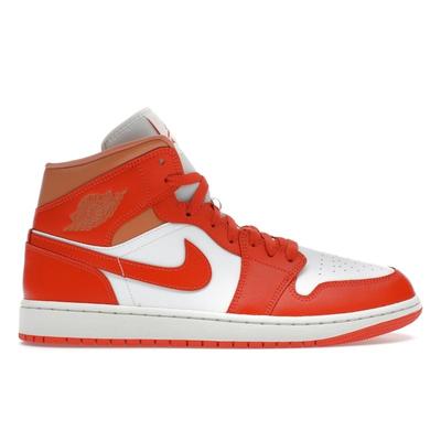 Кроссовки женские Air 1 Mid Cosmic Clay оранжевые Summit-белые янтарно-коричневые BQ6472-108