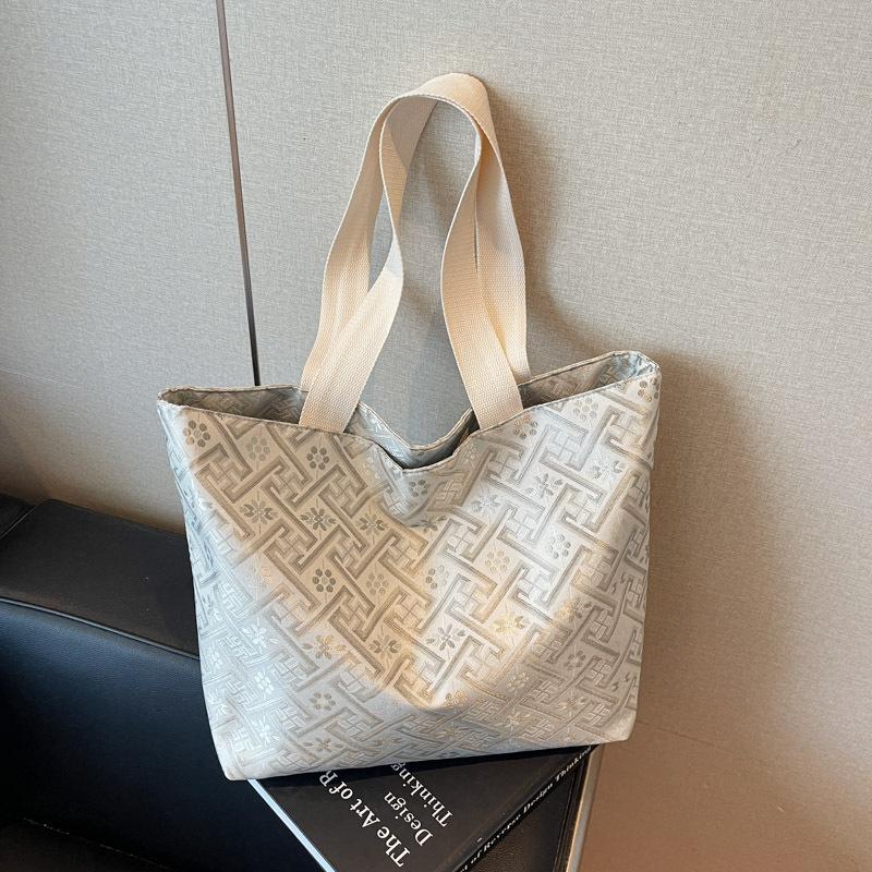 2025 лето новый китайский стиль мода простой и эстетичный стиль персонализированная сумка через плечо сумка-тоут женская большая вместимость