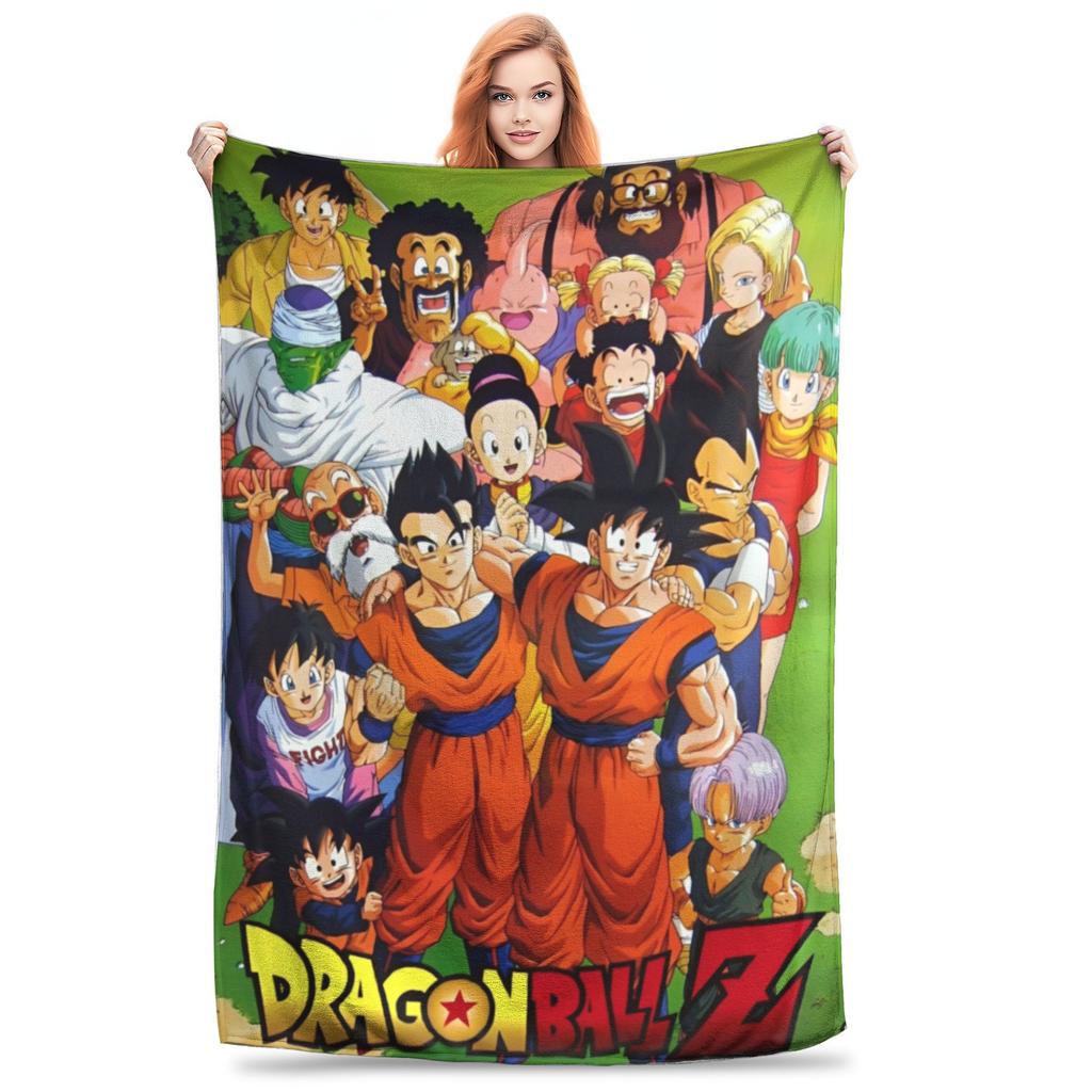 Dragon Ball Z фланелевые пледы японское мультяшное одеяло для постельного белья автомобильное супер теплое покрывало