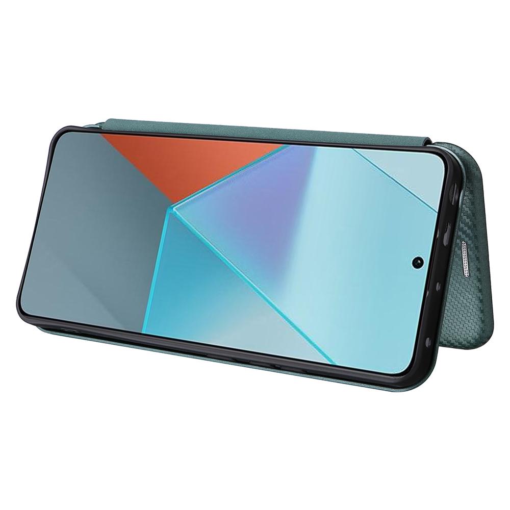 Для Xiaomi Redmi Note 13 5G/Note 13 5G (Китай) Чехол Текстура Углеродного Волокна Кожаный Чехол для Телефона