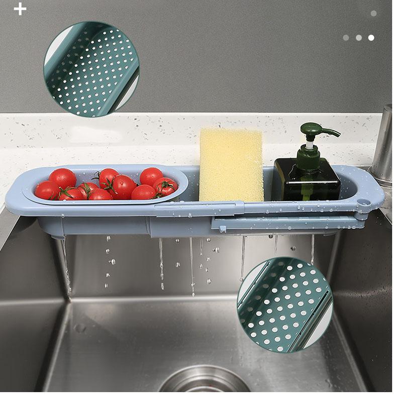 Kitchen Sink Organizer Dish Drainer Organizer for Soap Towel Rack Home Supply Kitchen Accessories Adjustable Shelf Storage Rack