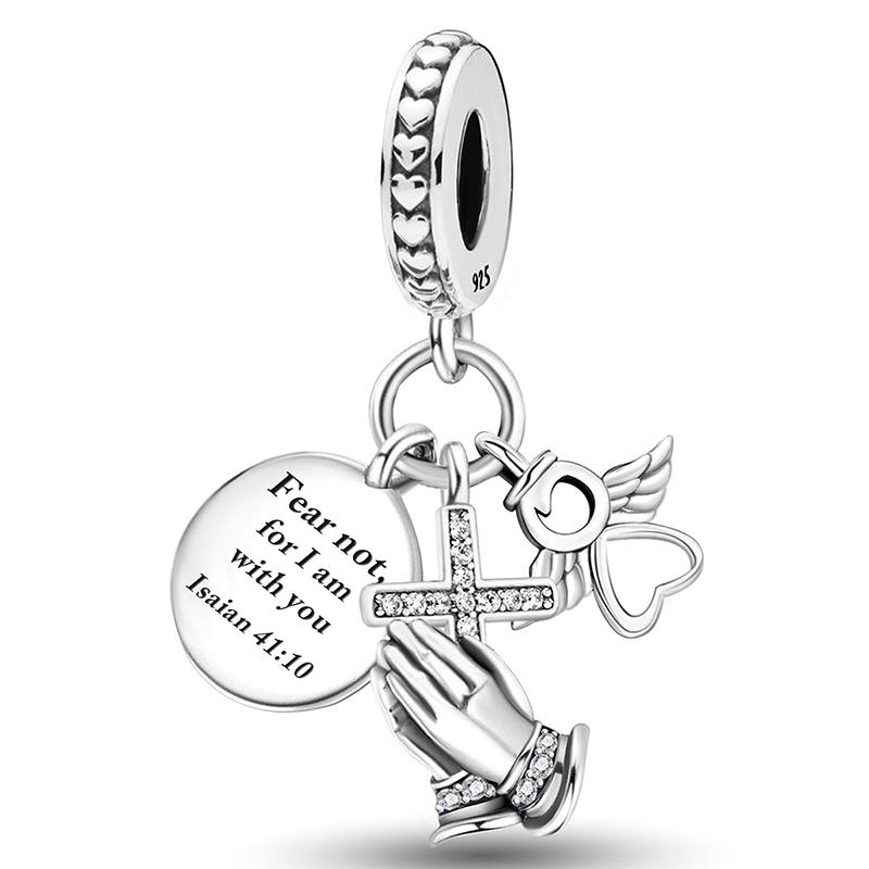 Медь Крест Ангел Глаз Дьявола Серия Шармы Бусины Подходят для Изготовления Браслетов-Браслетов Сделай Сам Подарок Высококачественной Ювелирии