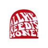 Custom Logo Jacquard Pattern Knit Beanie for Unisex Two-Tone Letter Design Bulk for Business Travel Beach in 100% Polyester