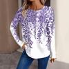 Women's Fashion Casual Long Sleeve Floral Print Round Neck Top T-Shirts Women’s
