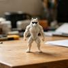 3D-печатная коллекционная фигурка волка, забавная, крутые солнцезащитные очки, статуэтка волка, новинка, скульптура животного для декора офисного стола, полки