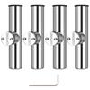 Amarine-made Stainless Steel Boat Rod Holder, Clamp-On Rod Holder, Set of 4, Adjustable Angle, Includes Hex Wrench (22-25mm / 7/8-1 Inch, 4 Pieces)