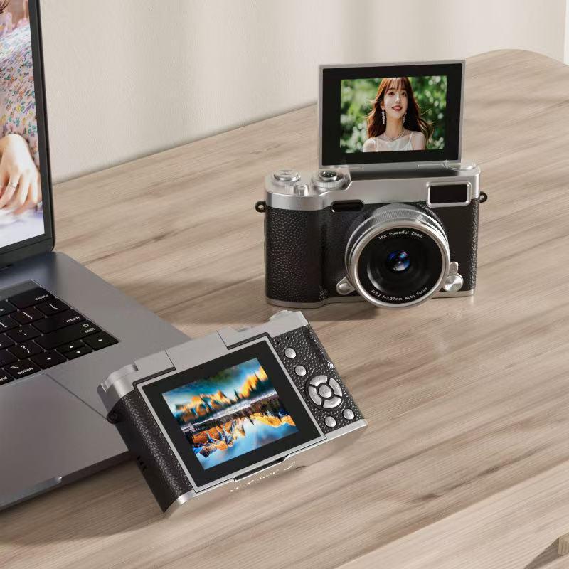 HD Цифровая флип-камера для студентов - Ретро-стиль, Начальный уровень