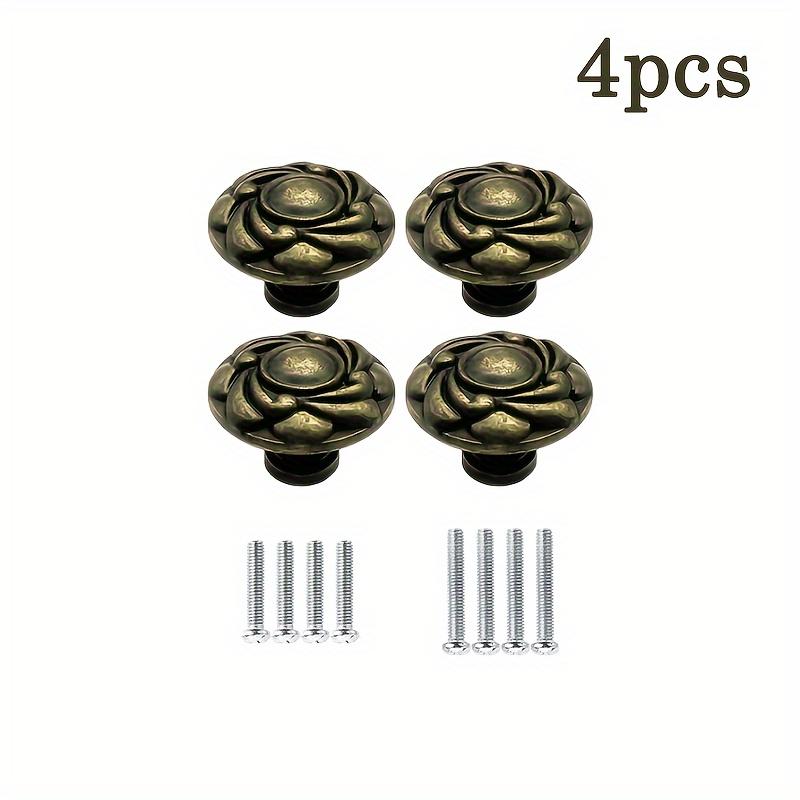 4/8 шт. Винтажные ручки для ящиков, круглые ручки для комода, винтажные ручки для шкафа, 1,18*0,98 дюйма, для тумбочки, шкафа, ящика, ручки для шкафа, с винтами