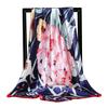 Women Fashion Square Vintage Print Satin Neckerchief Sun-Proof Scarf Scarves Shawl High Quality 1PC 90*90cm