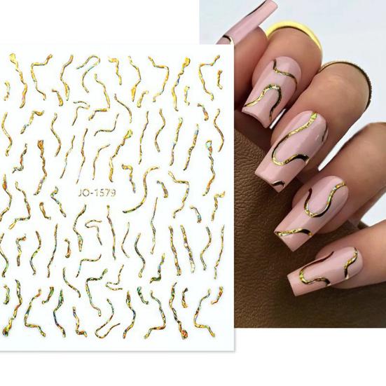 Наклейка для ногтей с нерегулярным узором, несколько стилей, сделай сам