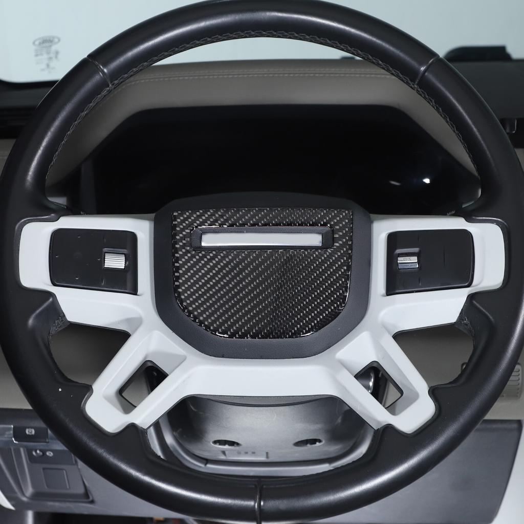 Soft Carbon fiber Steering Wheel Trim Sticker For LR Defender 20-24