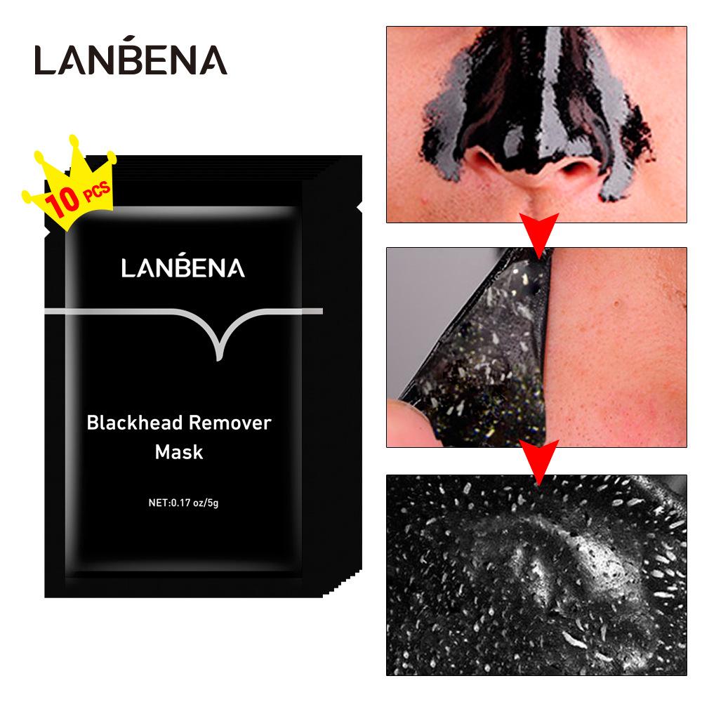 Маска от черных точек с бамбуковым углем LANBENA удаляет черные точки и очищает поры