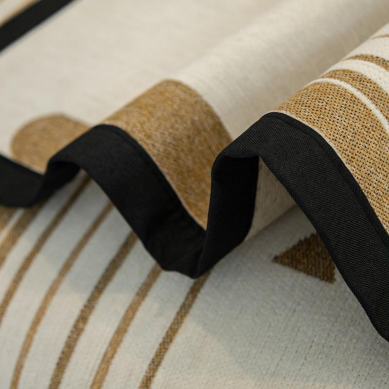 Nordic Simple Solid Color Sofa Cushion Four Seasons Chenille Fabric Anti-slip Full Cotton Sitting Pad Modern Sofa Cover