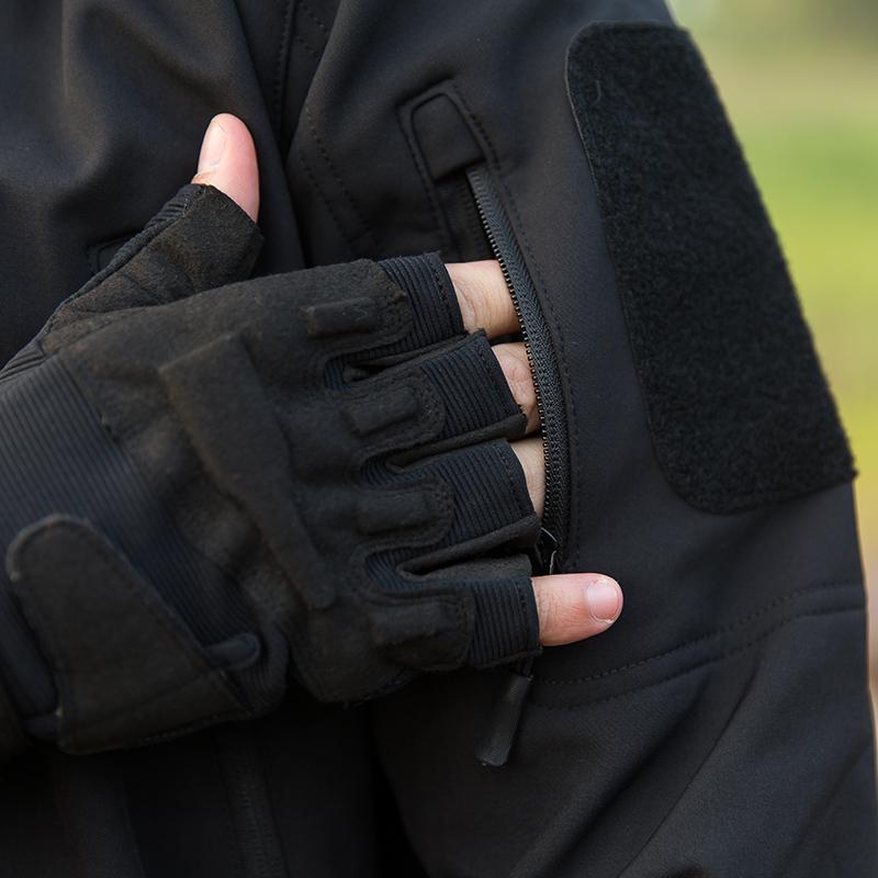 Men's Waterproof Tactical Camouflage Softshell Jacket Tactical Jacket Combat Hoody Coat Winter Fleece Jacket