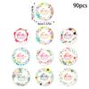 90pcs Ramadan Floral Moon Paper Sticker Eid Mubarak Gift Lable Seal Sticker Islamic Eid Al-fitr Party Celebration Party Supp