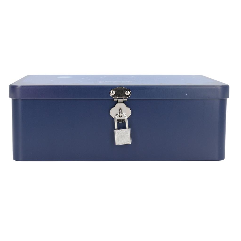 Retro Tinplate Storage Box Large Capacity Multifunctional Portable Vintage Metal Storage Container for Money Gift