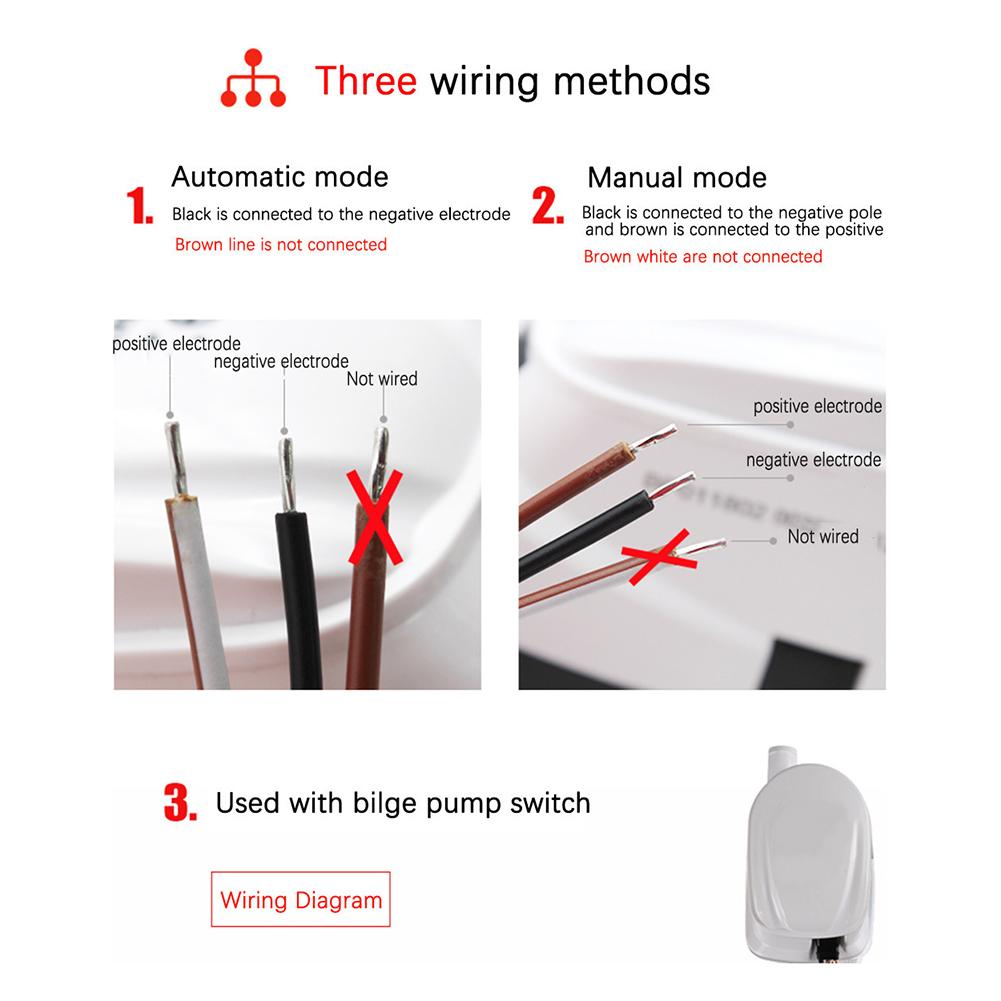 Waterproof DC 12V 24V 1100GPH Automatic Bilge Pump for Kayak Marine Boat