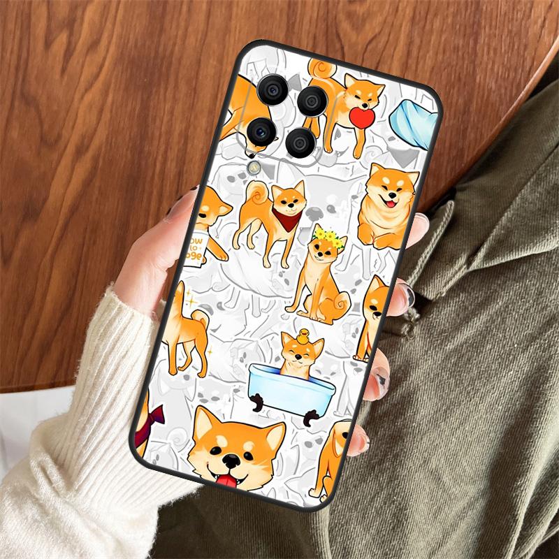Забавный чехол с сиба-ину для Samsung Galaxy M06 M16 M36 M56 M33 M15 M55 M31 M13 M12 M14 M53 M32 M52 M35 M34 M54