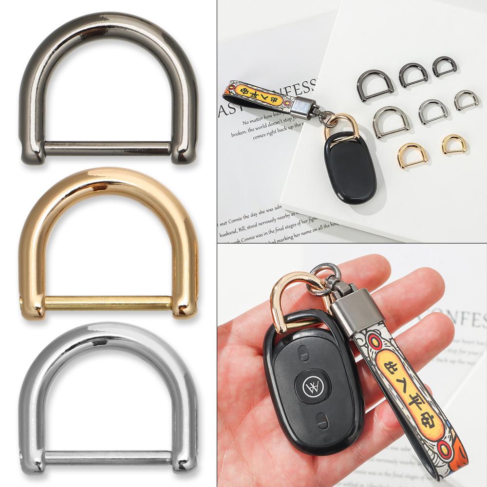 Detachable Shoulder Webbing Buckle Leather Craft Open Screw Screw D Buckle D Ring Buckle Clasp