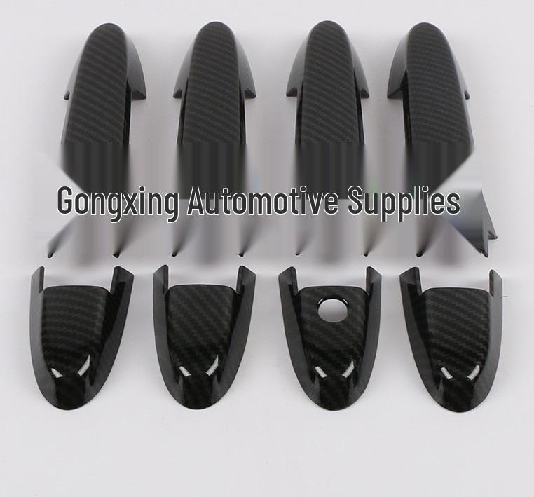 Прочные гальванизированные глянцевые черные ручки дверей автомобиля из углеродного волокна