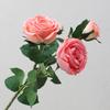 Simulation 3 Head Feel Moisturizing Honey Rose Home Living Room Decoration Pot Fake Flower Simulation Rose