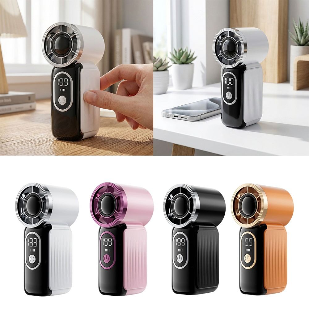 Rechargeable Handheld Fan LED Display Mini Fan Portable Mini Portable Fan Outdoor Use