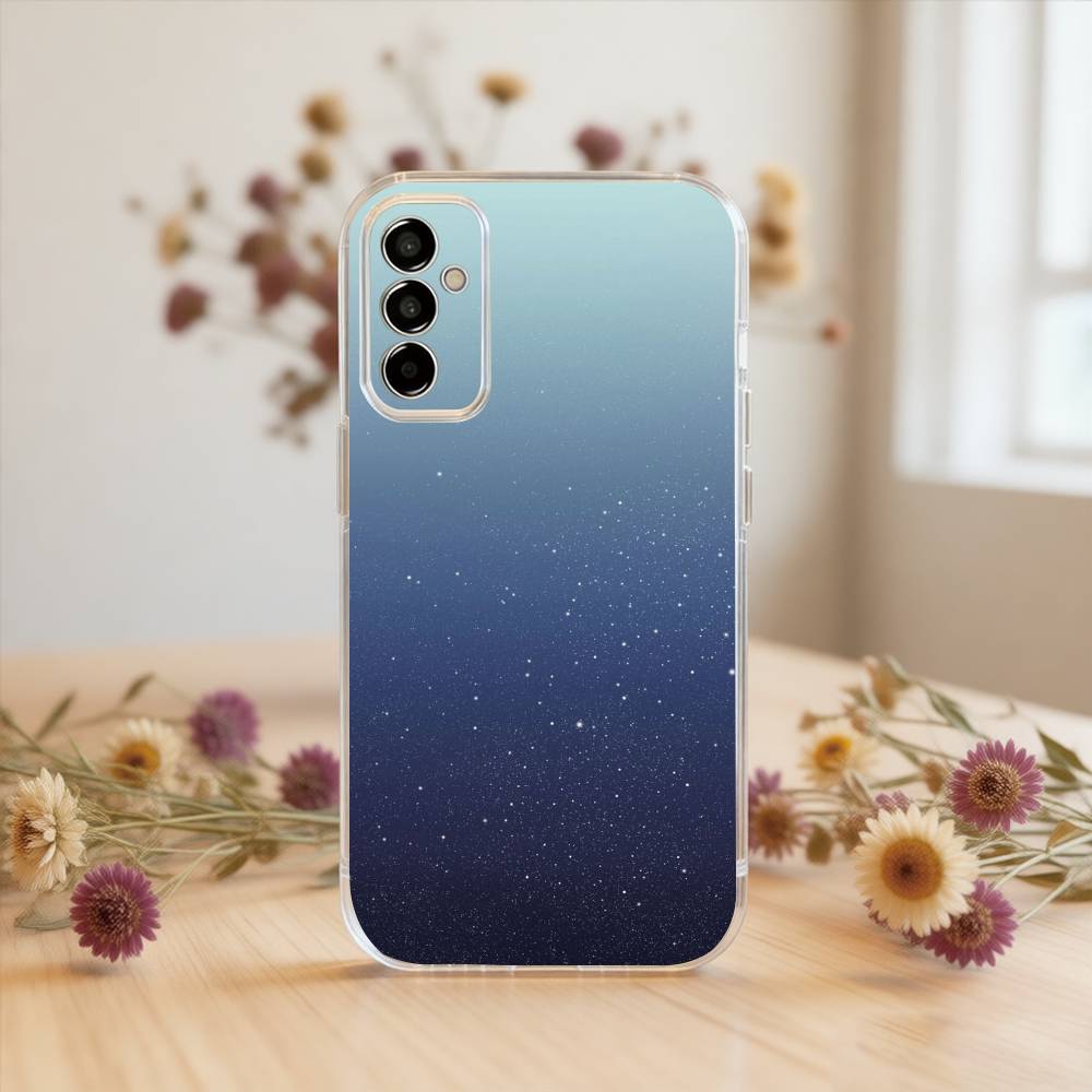 Однотонный чехол для телефона «Звездное небо» для Samsung A10, 12, 20, 21S, 30, 31, 40, 50, 51, 52, 70, 71 Прозрачная крышка