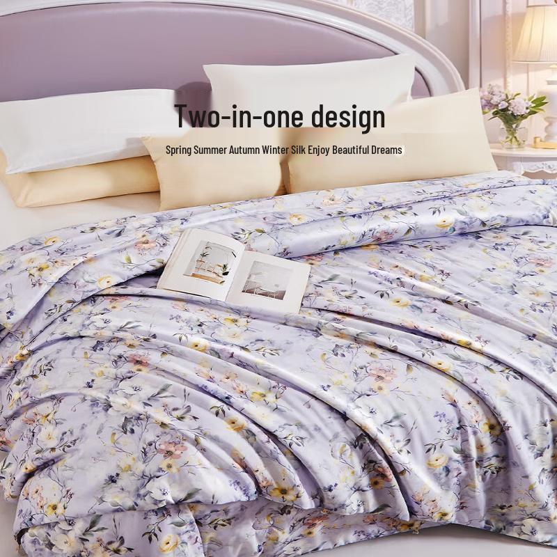 FUANNA Starry Garden 100% Silk 2-in-1 Antibacterial Comforter
