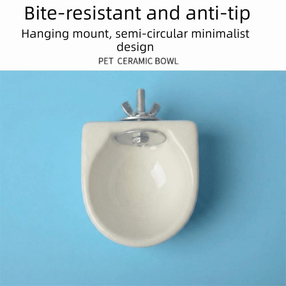 Large Capacity Ceramic Hamster Food Bowl Fixed Bowl Automatic Feeder Small Pets