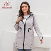 New Women's Coat Spring 2022 Mid-length Casual Windbreaker High-quality Female Trench With a Hood Women Clothing 9352