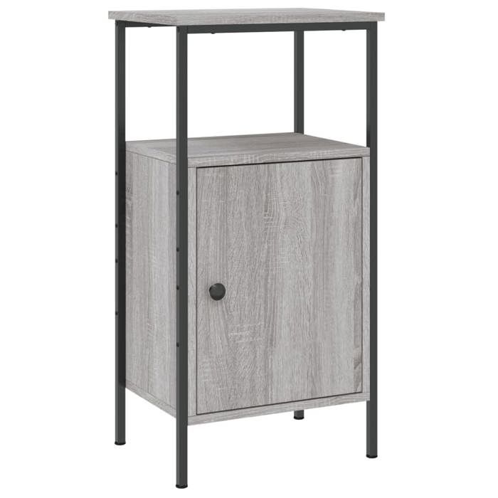 VidaXL Bedside Table Sonoma Grey 41x31x80 Cm Engineered Wood 825929