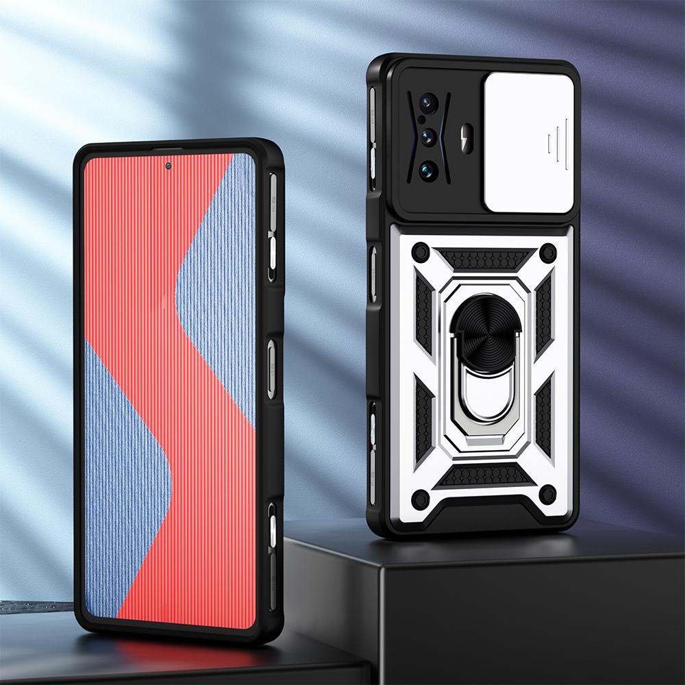 KEYSION Противоударный чехол для Xiaomi POCO F4 GT F3 5G F3 GT, защитный чехол для камеры с push-pull, чехол для телефона Redmi K50 Gaming K40 Pro